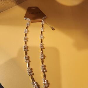 Monet 16" Goldtone and White Faux Pearls Necklace